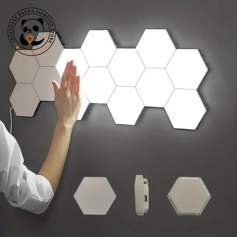 Nordic Smart Home Decoration Wall Lamps Touch Control Hexagonal LED Wall Light Room Decor Sofas for Living Room Wall Sconce Lamp