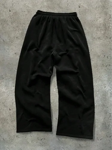 Imagen 2 del producto Hip-hop americano Y2K estilo callejero estilo gótico para hombres y mujeres pantalones deportivos sueltos de pierna recta para Fitness para hombres