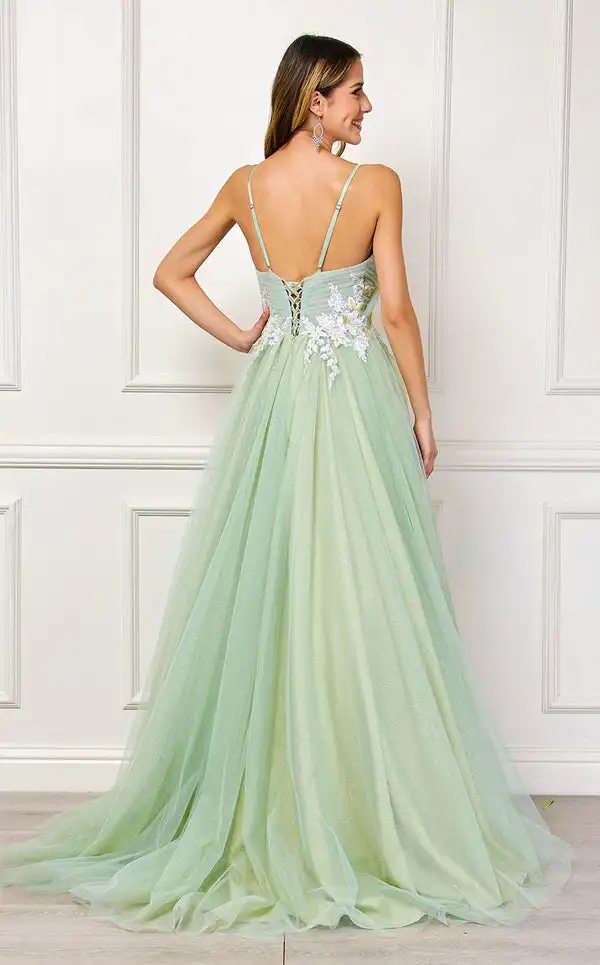 Maßgeschneiderte klassische lange Kleider aus Tüll mit überkreuzten Falten und Applikationen, A-Linie, Spaghettiträger, maßgeschneiderte Kleider für besondere Anlässe, Größen erhältlich