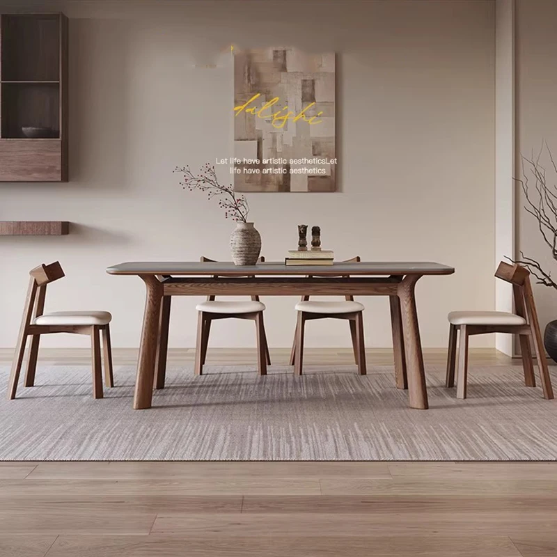 For Wood Center Nordic Dining Table Designer Restaurant Reception Chairs Dining Table Conference Mesa Commercial Furniture