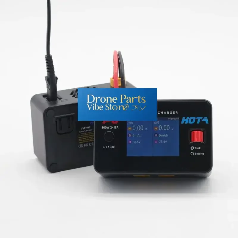 DronePHOTA P6 T240 240W 29V DC 600W 15AX2 DC Dual Channel Smart Charger With Mobile Service Charging For Lipo LiIon NiMH Battery