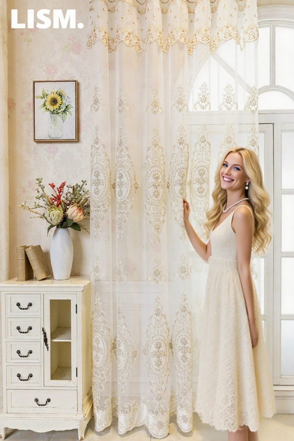 

Роскошные марлевые занавески с вышивкой, вилла, европейская гостиная, спальня, окно, балкон, затемнение, элегантный декор, кружевная тюлевая ткань, новинка