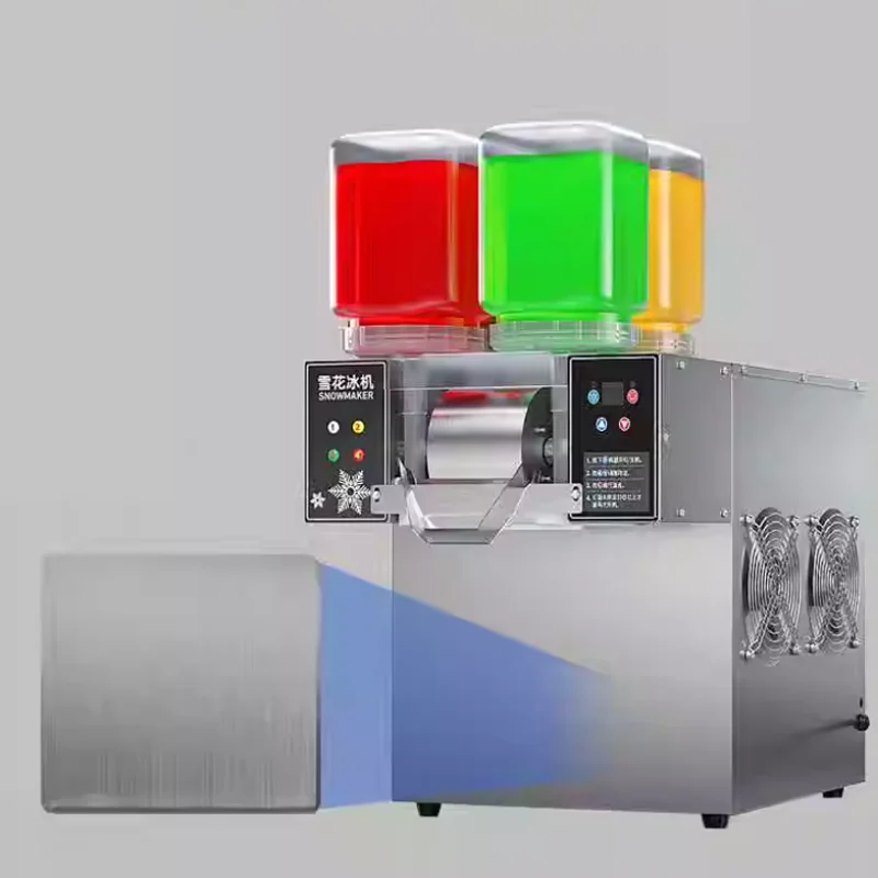 2025 Neue luftgekühlte Mini-Schneeflocken-Eismaschine, Dessertladen, rasiertes Eis, 4 Geschmacksrichtungen