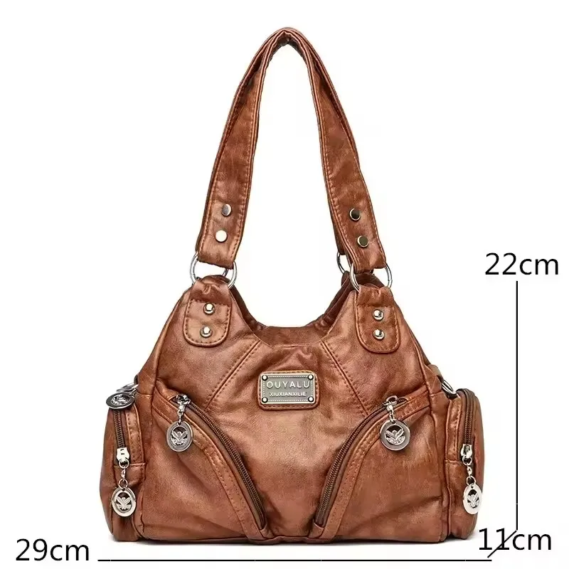 

Y2K Motorcycle Bag Women's PU Leather Crossbody Bag Retro Luxury Handbag Fashion Motorcycle Bag Brand Fashion Crossbody Bag