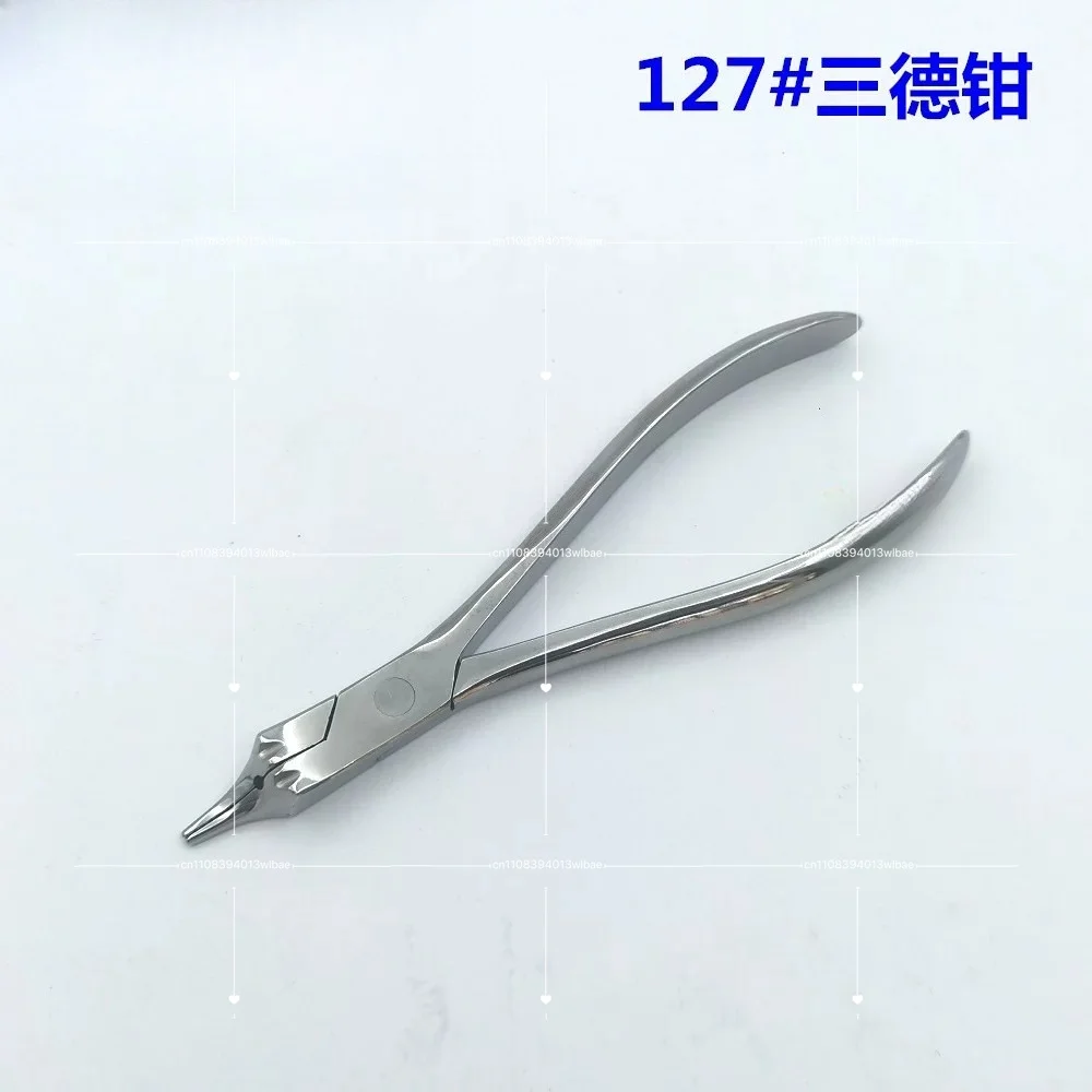 Stainless Steel Dental Lab Pliers Triad Trapezoid Clasp Forming Plier 3-Prong
