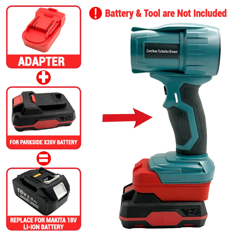 Battery Adapter Converter Compatible for Parkside X20V Lithium Batteries, Fits for Makita 18V Li-ion Cordless Power Tools