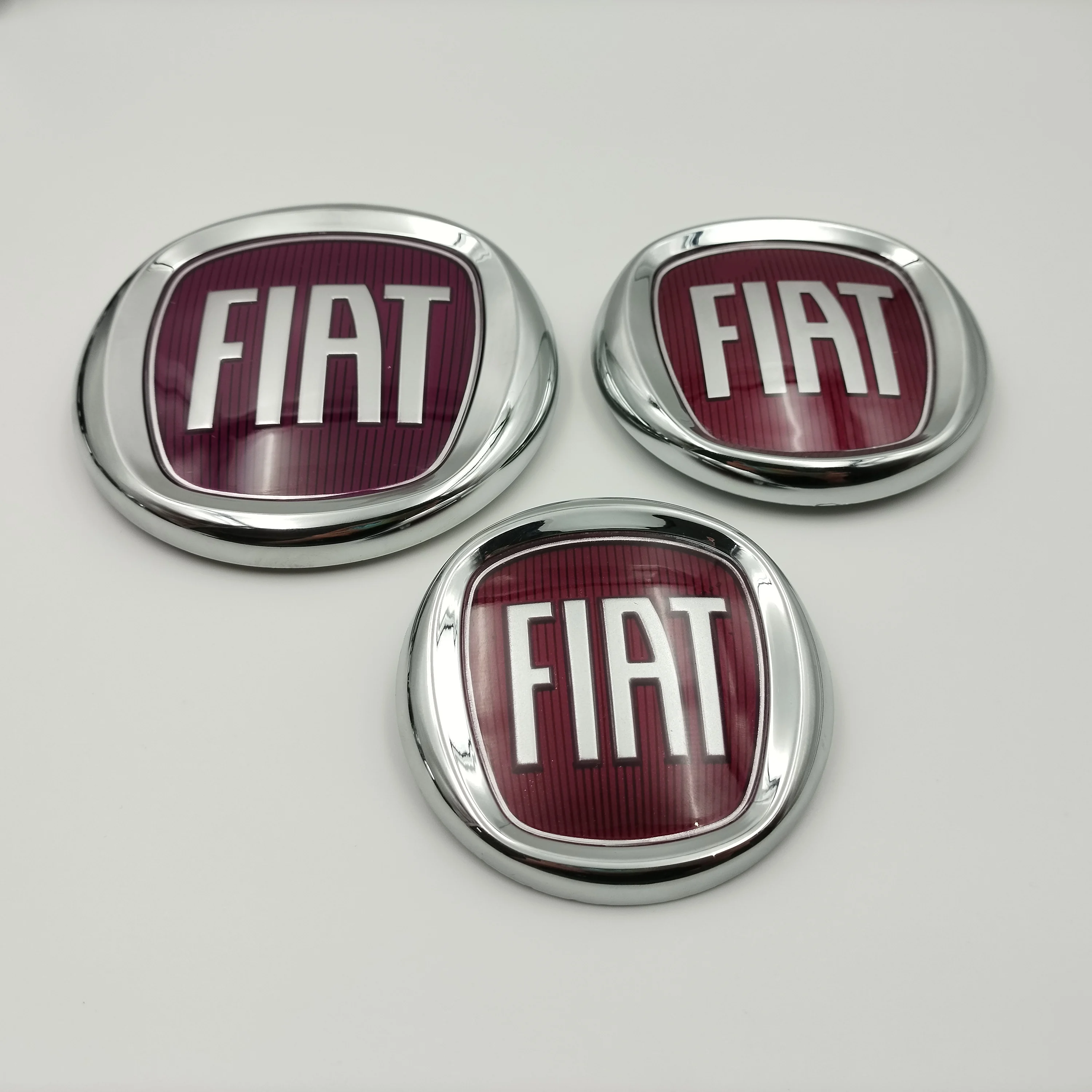1ps 8.5cm 12cm 85mm 100mm 120mm For Fiat Emblem Car Front Logo Front Grill Front Rear Bumper Tail Door Trunk Emblem Accessories