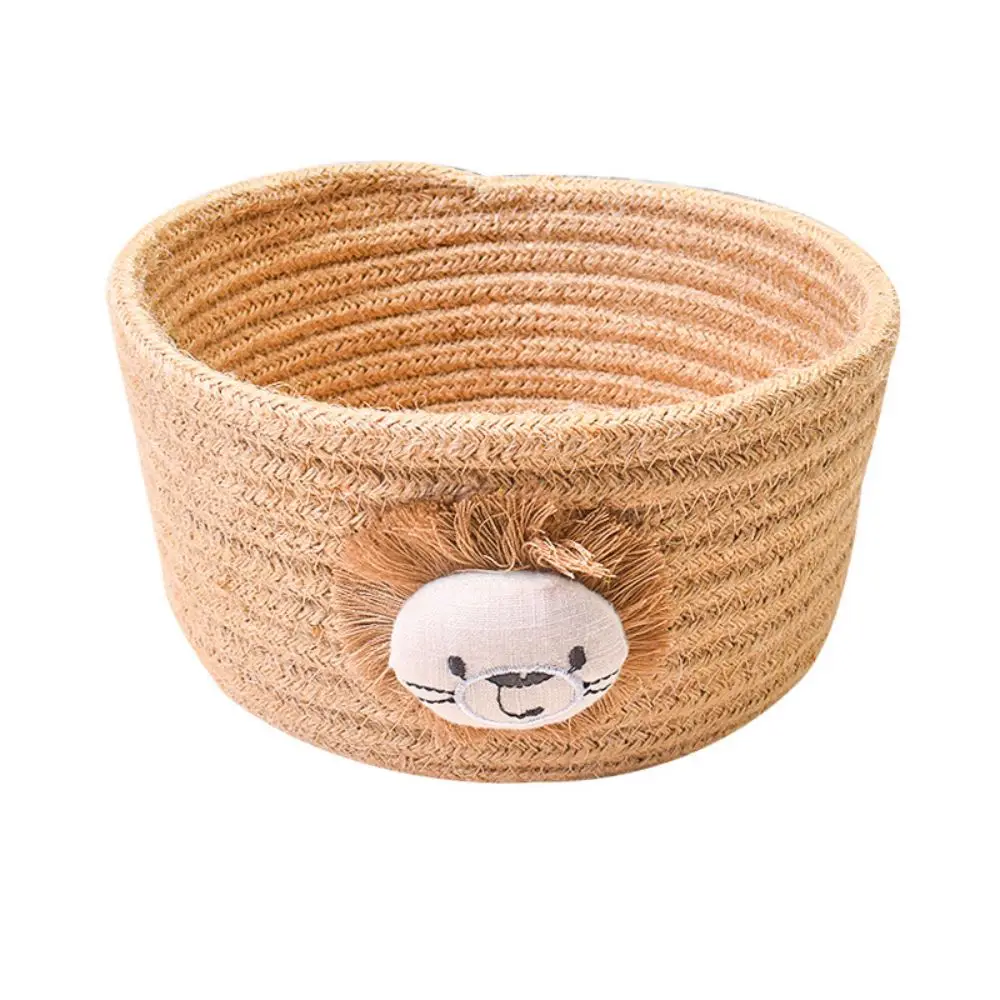 1pc Organizer Restaurant Cotton Decorative Basket Table Storage Nursery Holder, Rope Storage Basket Nursery Storage Basket