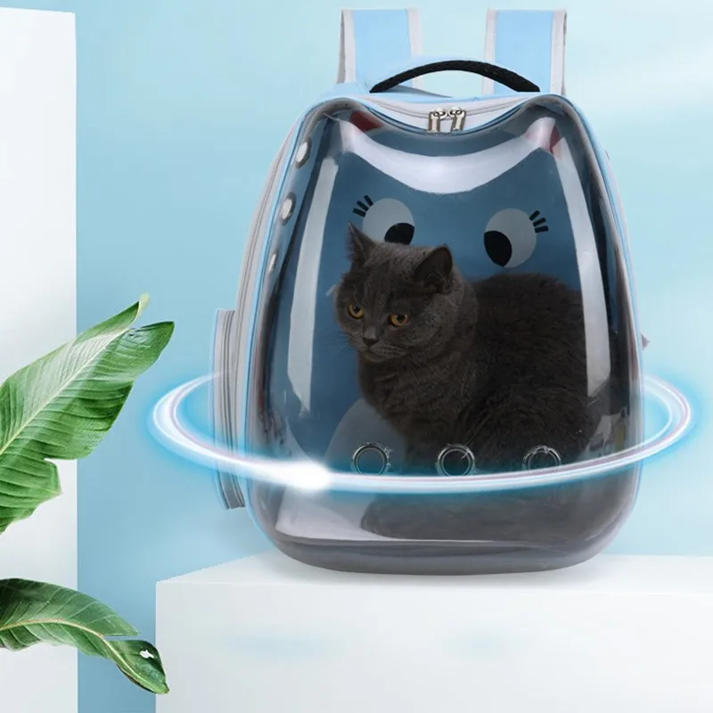 Imagem -03 - Gato Espaço Bolsa Skylight Panorâmica Portátil para Fora Gato Bolsa Respirável Gato Cão Mochila Espaço Cápsula Animal de Estimação Novo