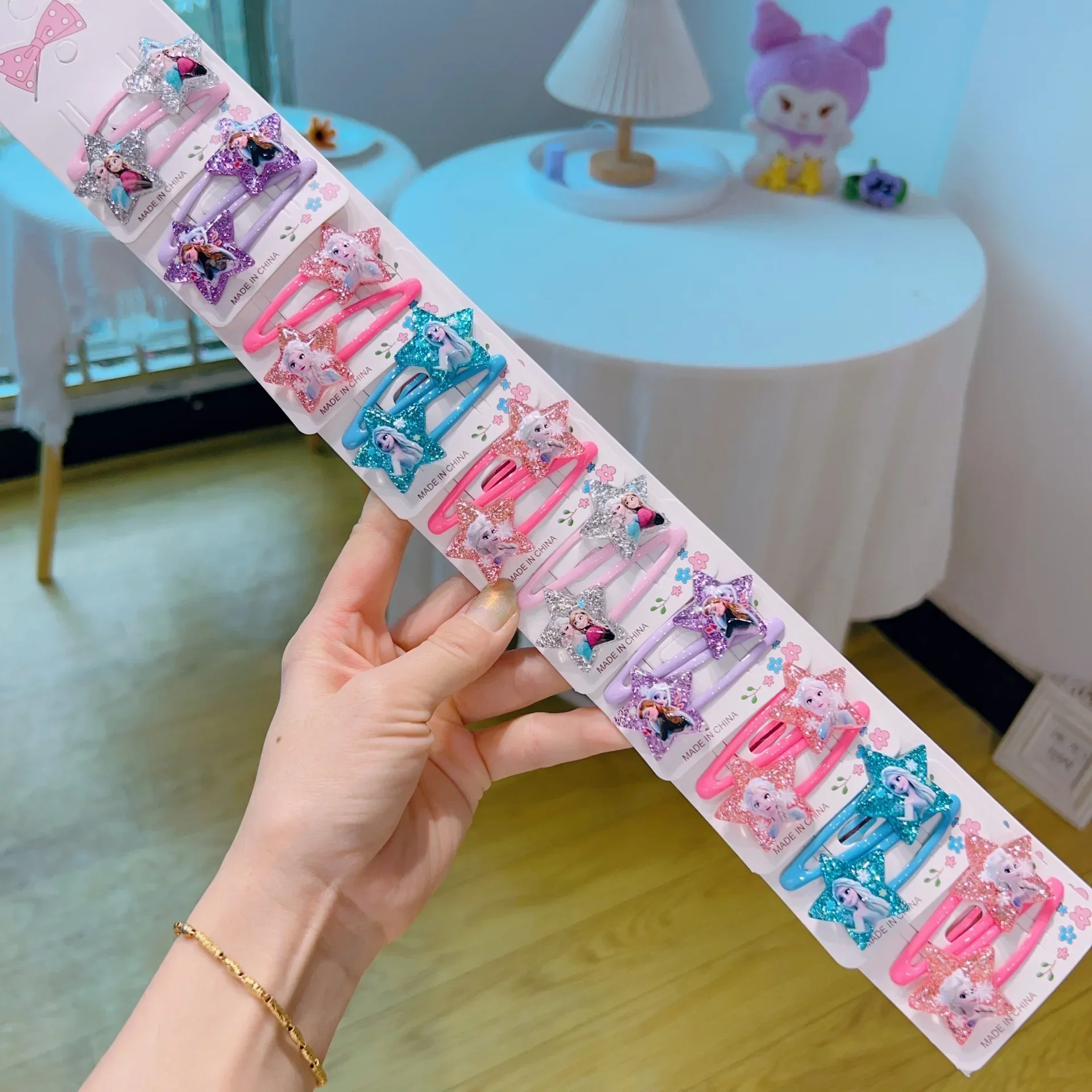 ディズニー冷凍エルサミッキーマウスヘアクリップ子供のヘアロープヘアアクセサリーヘアピンゴムバンド新しいかわいい女の子のヘアリング