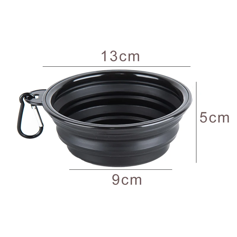 350 ml Faltbare Hund Haustier Falten Silikon Schüssel Outdoor Reise Tragbare Welpen Lebensmittel Behälter Feeder Schüssel Pet liefert