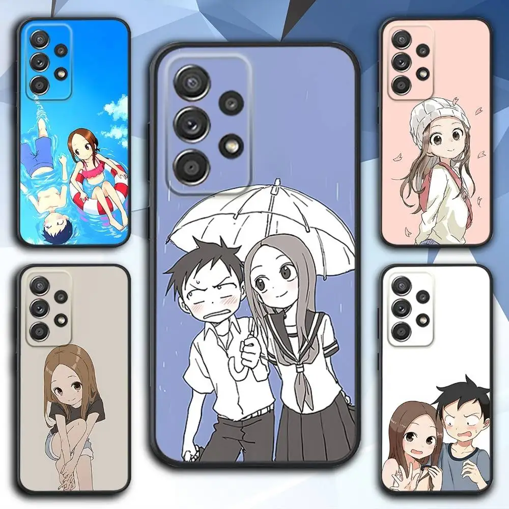 حافظة هاتف لهاتف سامسونج S 25,24,23,22,30,21,10,9,Ultra,Plus,Lite,FE,4,5 G حافظة Karakai Jozu no Takagi San Black #1