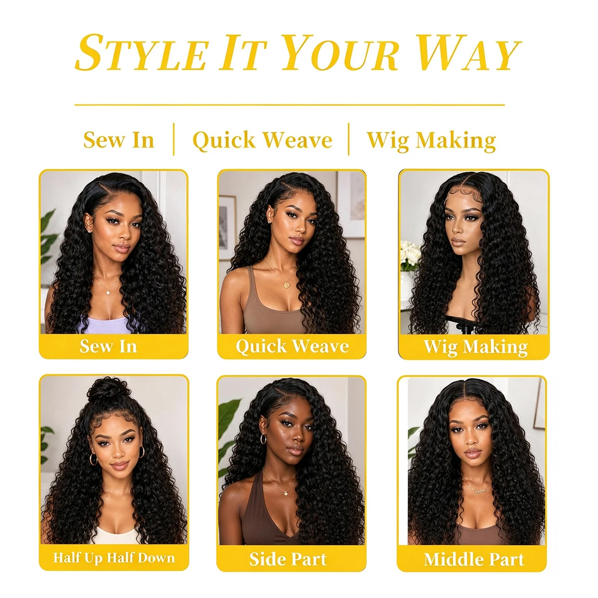 16A Cuticle Aligned Deep Curly Rohes Jungfrauenhaar 100% Echthaar-Bündel Unverarbeitete Einnäh-Weave-Haarverlängerungen für Frauen – Detail 6