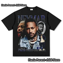 Neymar cotton Mens Tshirts Football Sports Star Pattern T shirt Hot Sportswear Summer Short Sleeve High quality tops