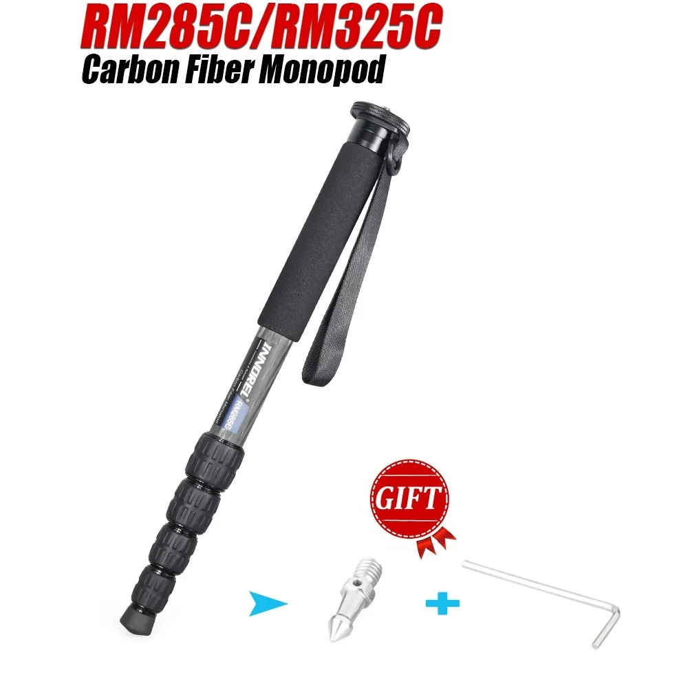 Top! RM285C/RM325C Professional Carbon Fiber Monopod for Canon Nikon Sony DSLR Camera Video Camcorder 5-Section Photography