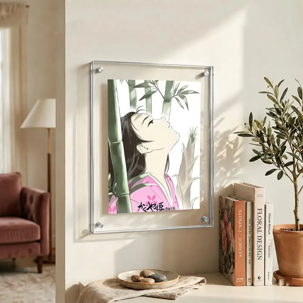 Ghibli Animated Movie The Tale of the Princess Kaguya Poster High-definition  stickers, suitable for bedroom, living room,