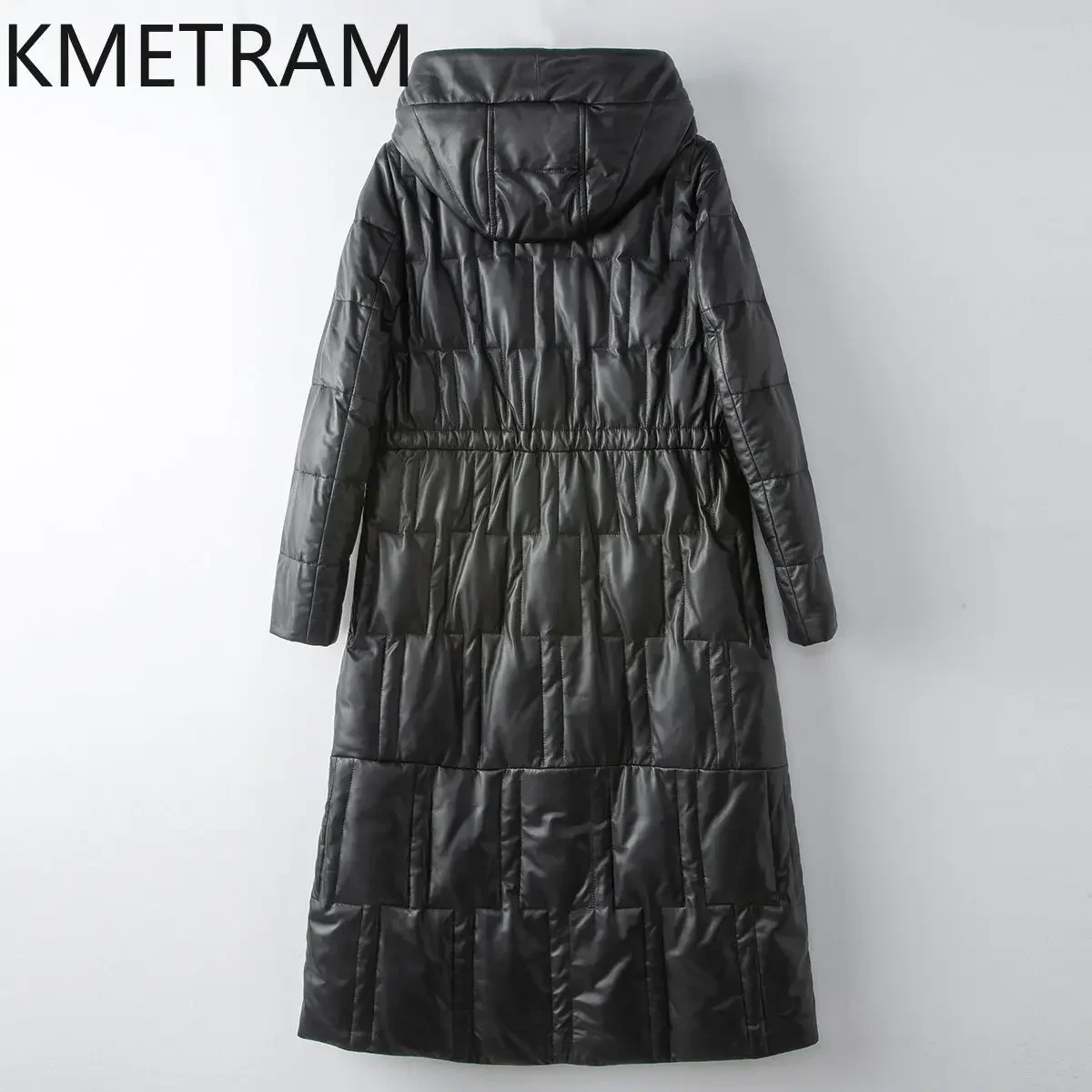 100% pele de carneiro puffer jaqueta feminina casacos longos de penas de ganso com capuz 2024 novo em outerwears inverno roupas femininas Пухоiyahaк Ж Dön Во