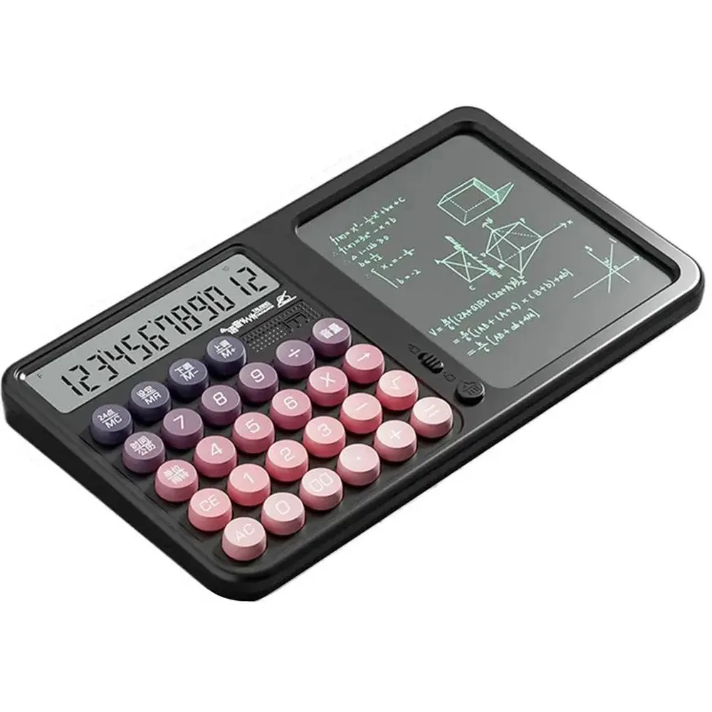 

Large Display Calculator with Notepad Eye Protection Screen 12 Digits Function Calculators with Tablet Erasable Handwriting