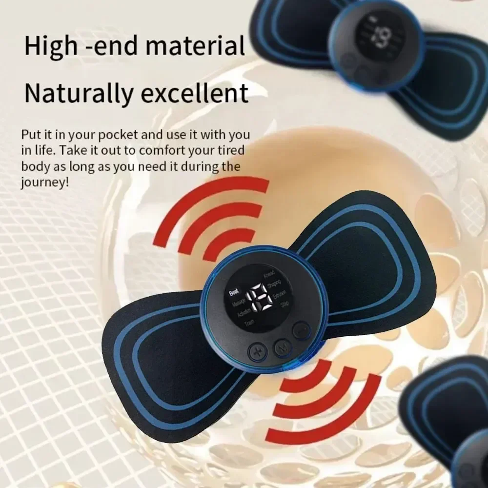 1Set Electric Neck Massage Pads To Relieve Shoulder And Neck Pressure, EMS Micro Current Neck Massage Patches C564