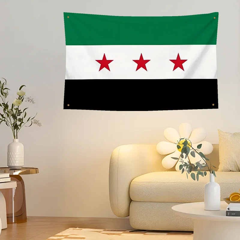 1PC Syria flag emblem Flag Workshop Flags Room Decor Flag  Outdoor Decorations  Flags for Rooms Four Hole Flag