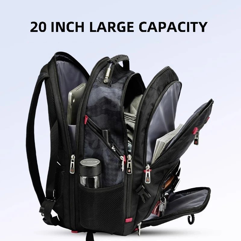 Waterproof Large Capacity Travel Backpacks for Men Anti Theft 20 Inch  Laptop Backpack 17 Inch USB Charging School Bag Mochila - AliExpress 1524