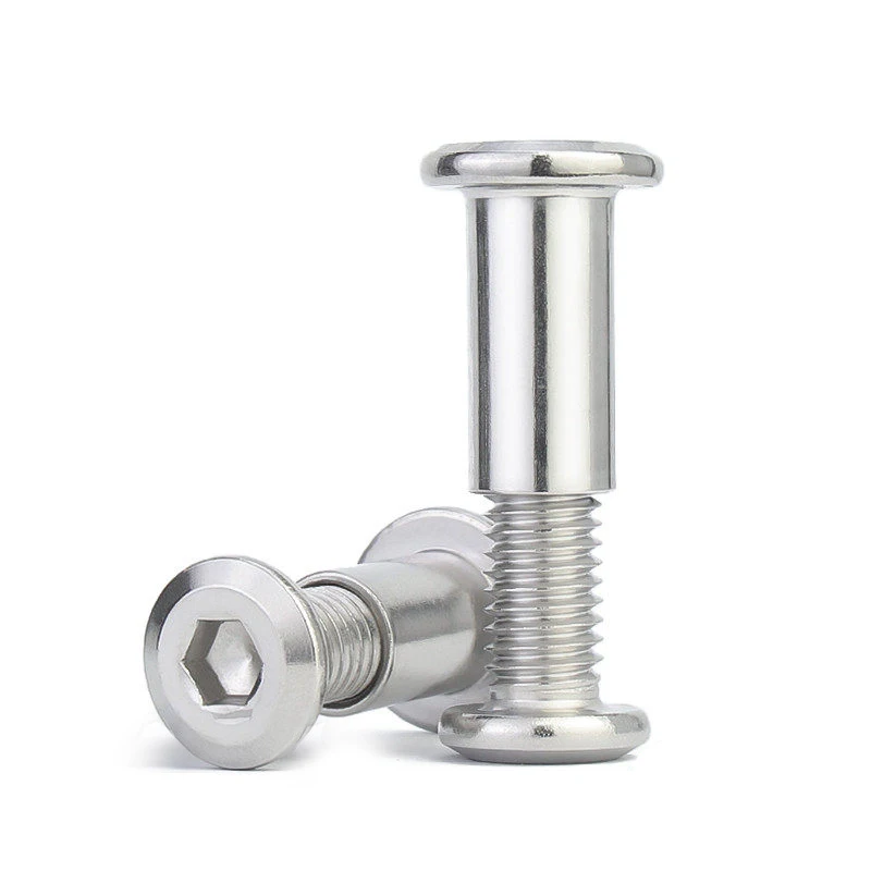 304 A2 Stainless Steel M2 M3 M4 M5 M6 M8 M10 Flat Hex Hexagon Socket Head Furniture Rivet Connector Insert Joint Sleeve Cap Nut