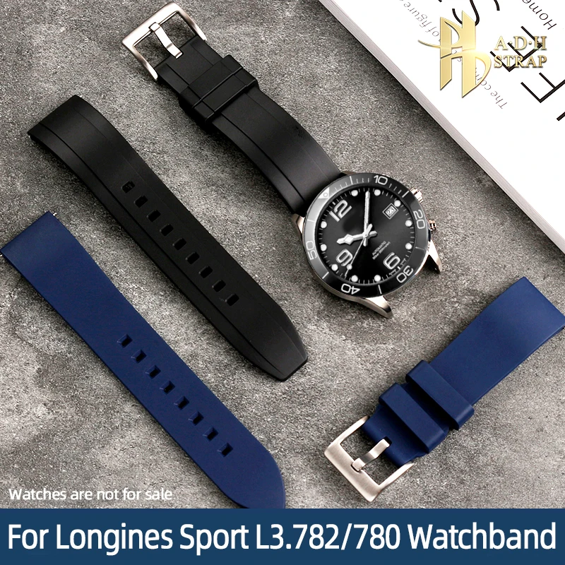 مناسبة ل ونجين Comus Fluororubber حزام L3.782.3 L3.781.4 سرعة الافراج حزام ساعة سيليكون 19 مللي متر 21 مللي متر 22 مللي متر