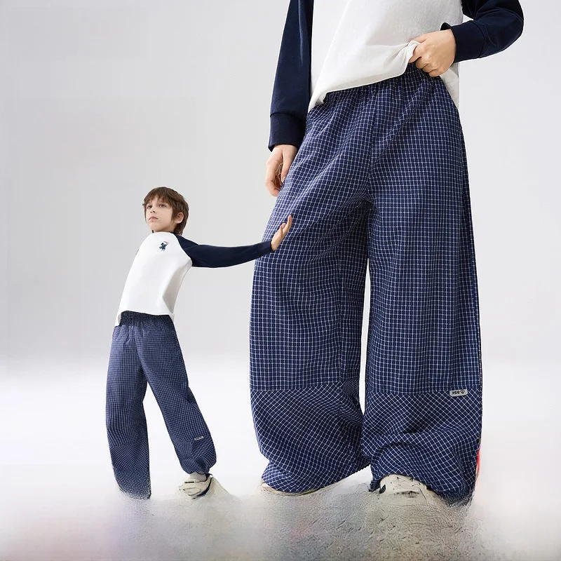 children's-breathable-me-pants-spring-new-sle-plaid-anti-mosquito-casual-trousers-for-boys-middle-and-big-kids