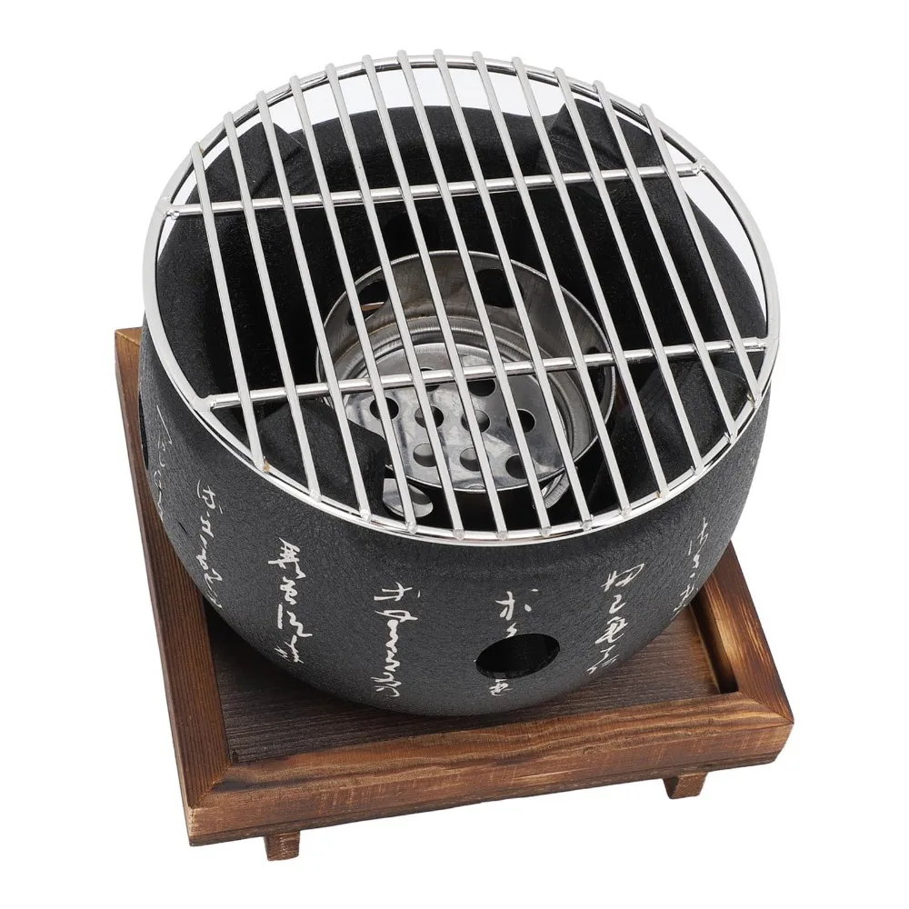 

Japanese text mini barbecue grills charcoal grill small charcoal stove charcoal grilled rice cake stove large round text BBQ