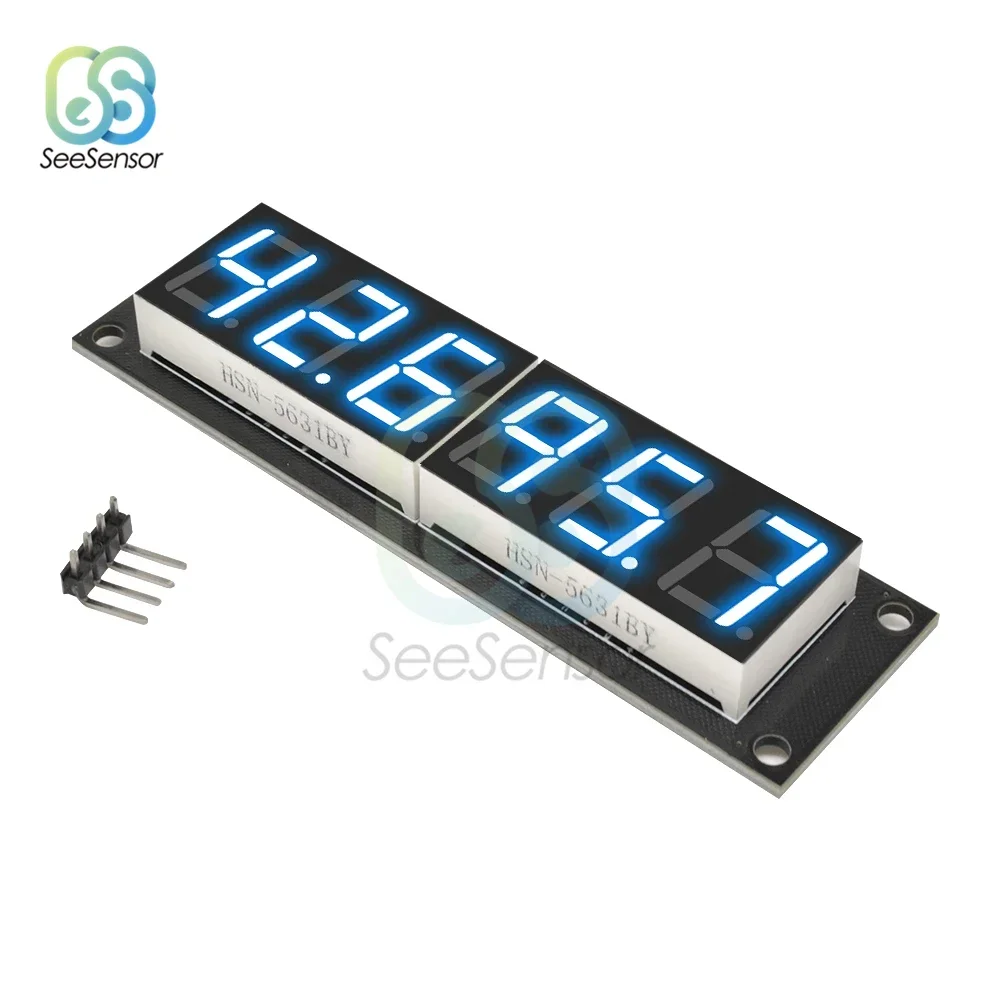 0.56 inch TM1637 6-Digit 7-segment LED Digital Tube Display Control Module For Arduino 5V Microcontroller Serial Driver 76x19mm