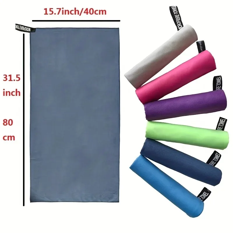 TILONDEX Quick Dry Sports Towel Lightweight Sweat Absorbent Gym Towel with Snap Storage Strap for Yoga Running Swimming