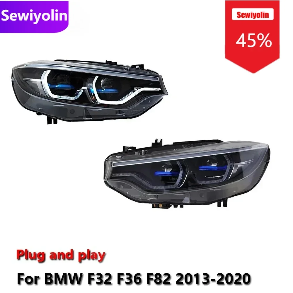

Автомобильные светодиодные фары DRL в сборе для BMW 4 серии F32 F36 F82 f80 2013-2020, автомобильные противотуманные фары DRL, заглушка стоп-сигнала поворота