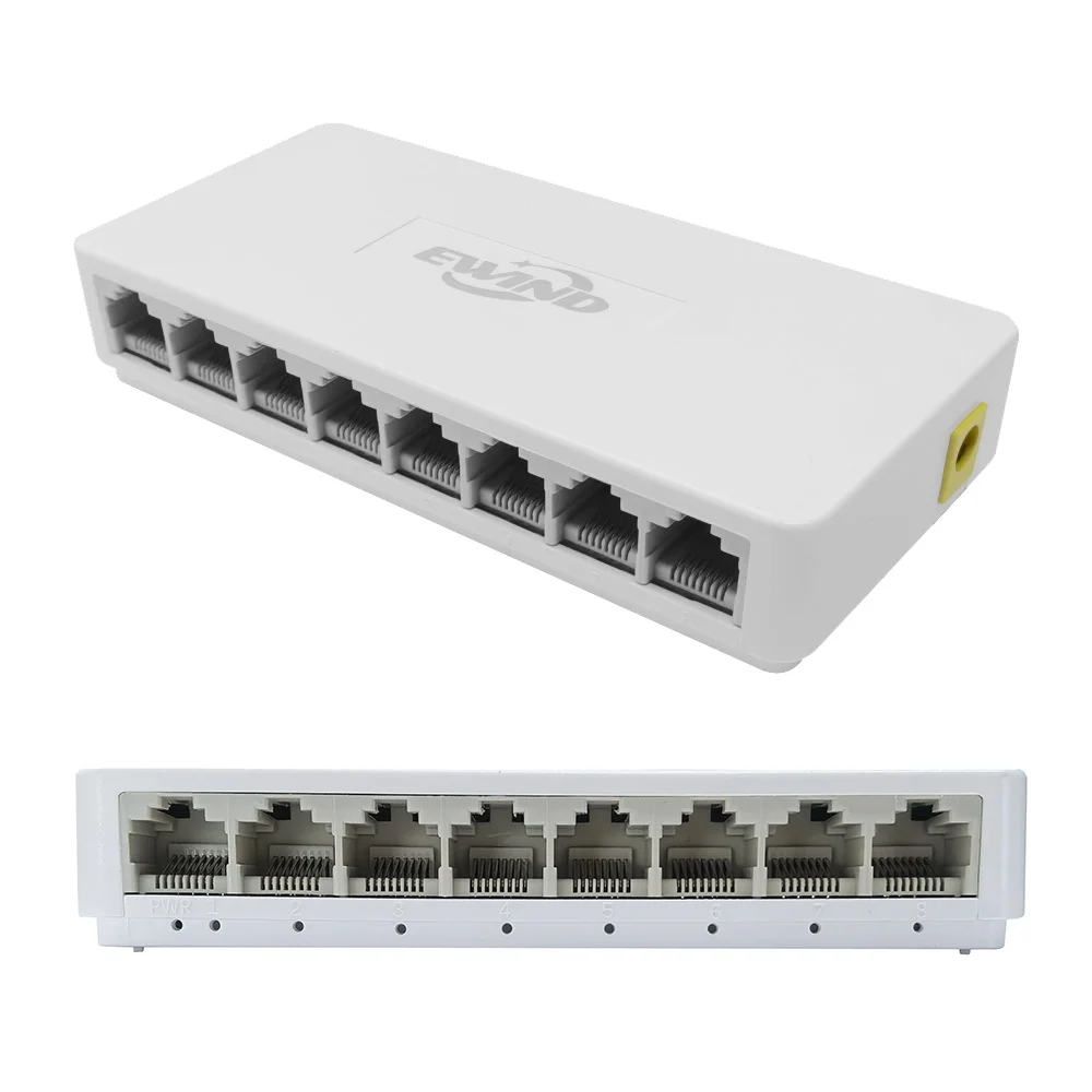 5/8 Ports Gigabit Network Switch 10/100/1000Mbps Auto-sensing RJ45 LAN Ethernet Switching Hub Shunt for CCTV Network Switch