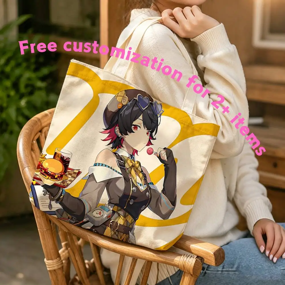 Shark Girl Ellen Joe Game-ZZZ Waterproof Lined Canvas bags suitable for going to class, shopping, gifts, and commuting
