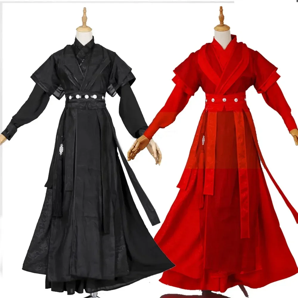 

He Xuan Coplay Anime Tian Guan Ci Fu Gu Yun Cosplay Costume Black Chinese Hanfu Red Wedding Clothes For Women Men Halloween Cos