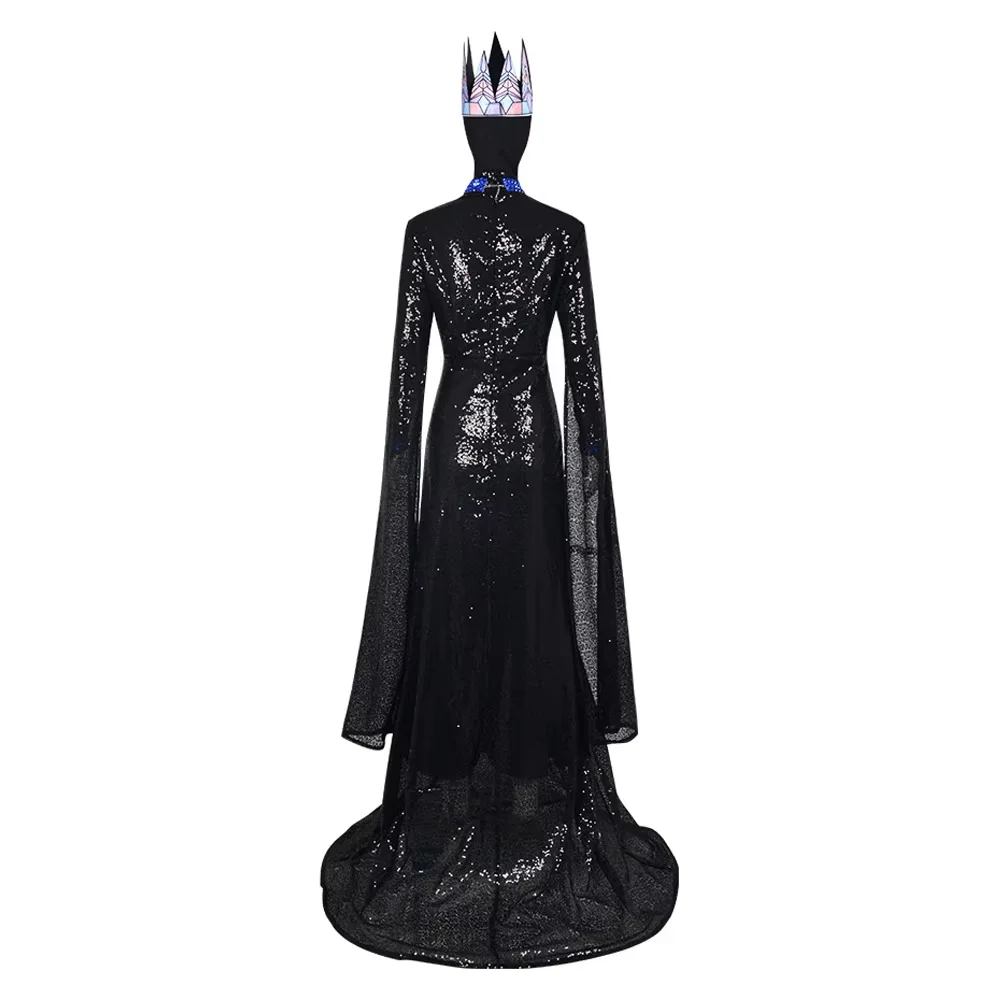 Evil Queen Cosplay Costume Movie Snow Whites Cosplay Outfit Fancy Dress Up Halloween Carnival Dresses Headwear Crown Suit view 2