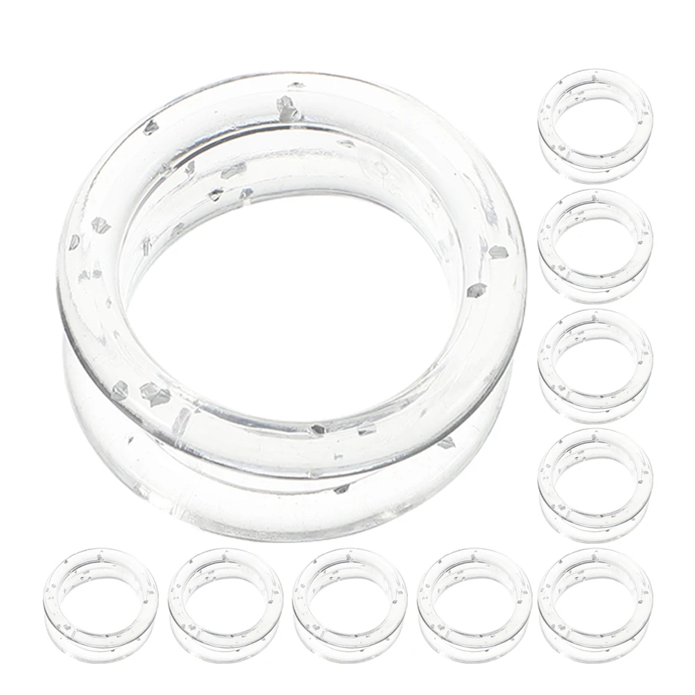 

10 Pcs Scissors Silicone Ring Finger Rings Inserts Barber Shear Grooming Thumb Protector White Protectors