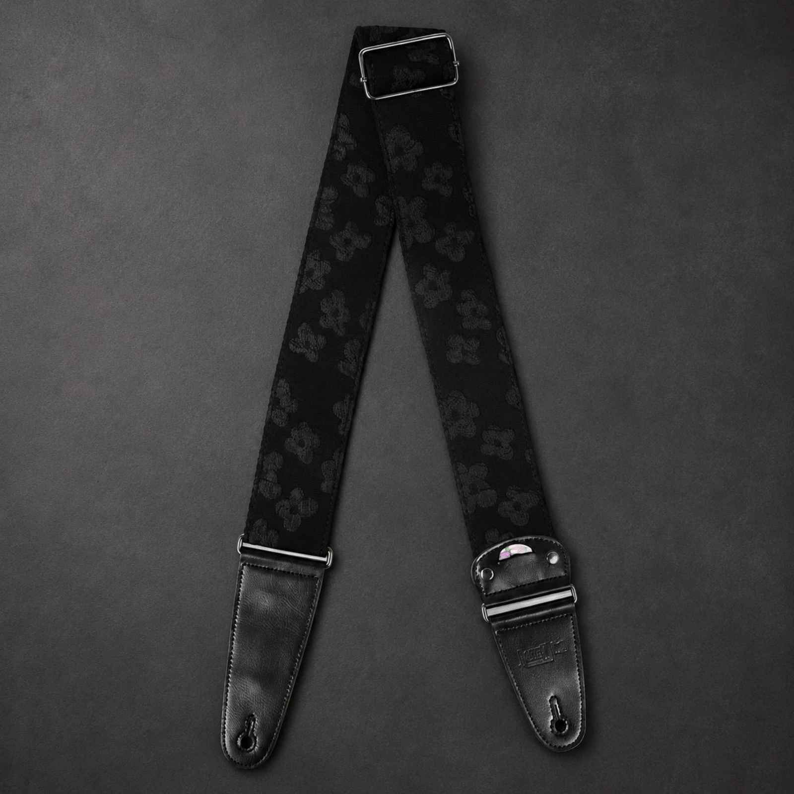 Jacquard Guitar Strap Floral Embossed Adjustable Guitar Strap Shoulder Sling Textured Woven Performance Gear Leather-Like Ends - view 6