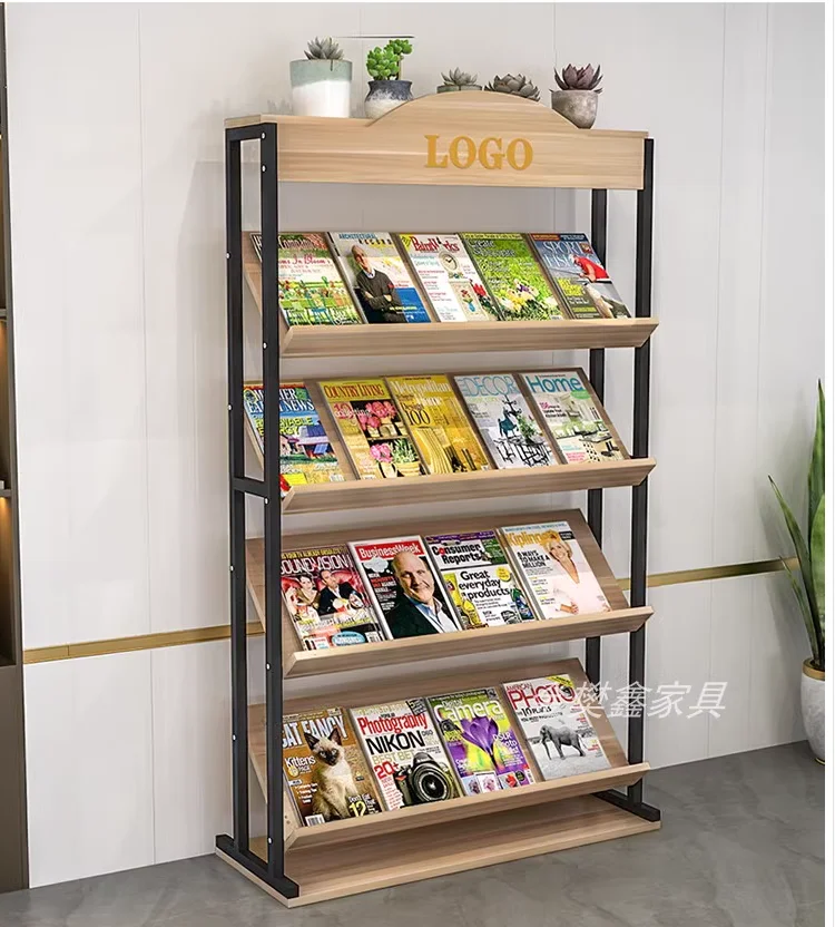 

Bookshelf Newspaper stand Floor-to-ceiling magazine stand archive stand brochure display stand