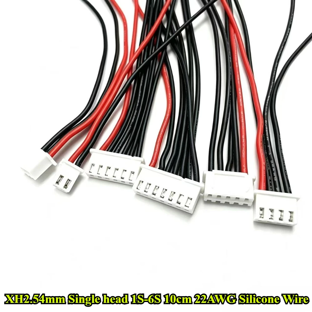 20/30/50Pcs/lot JST XH 1S 2S 3S 4S 5S 6S Lipo Battery Balance Charger Cable IMAX B6 Connector Plug Wire 10CM 22AWG Silicone Wire