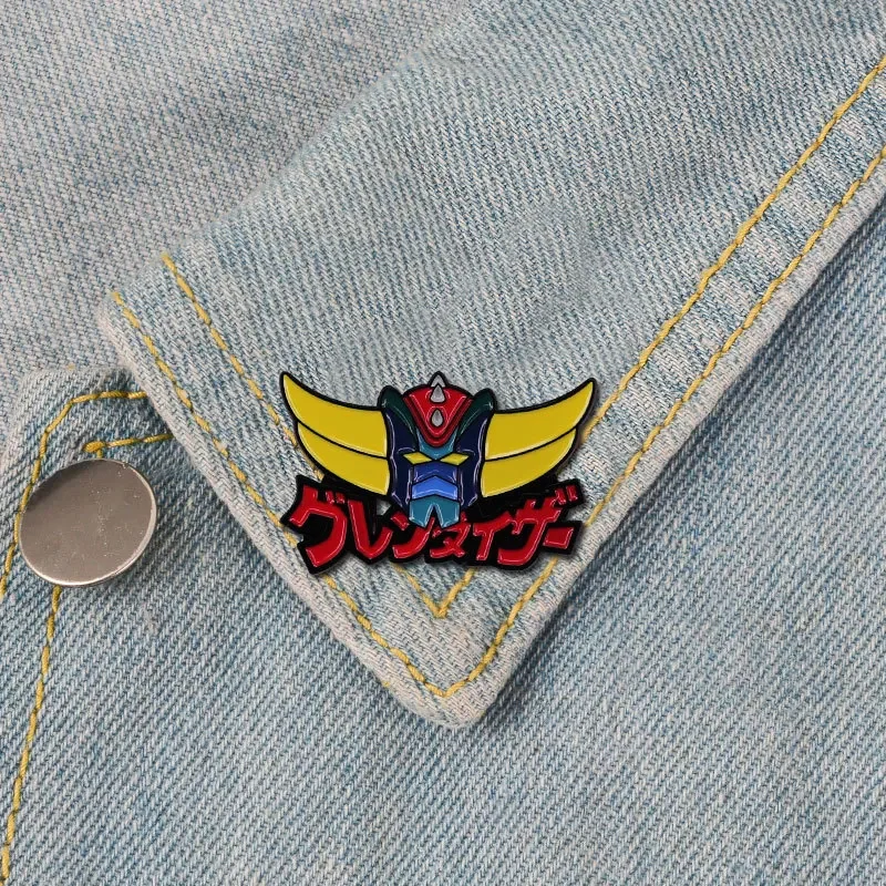 الإبداع أنيمي روبوت المينا بروش مثيرة للاهتمام شارة معدنية على ظهره ملحق الديكور دبوس إرسال المشجعين بوتيك ميدالية هدية