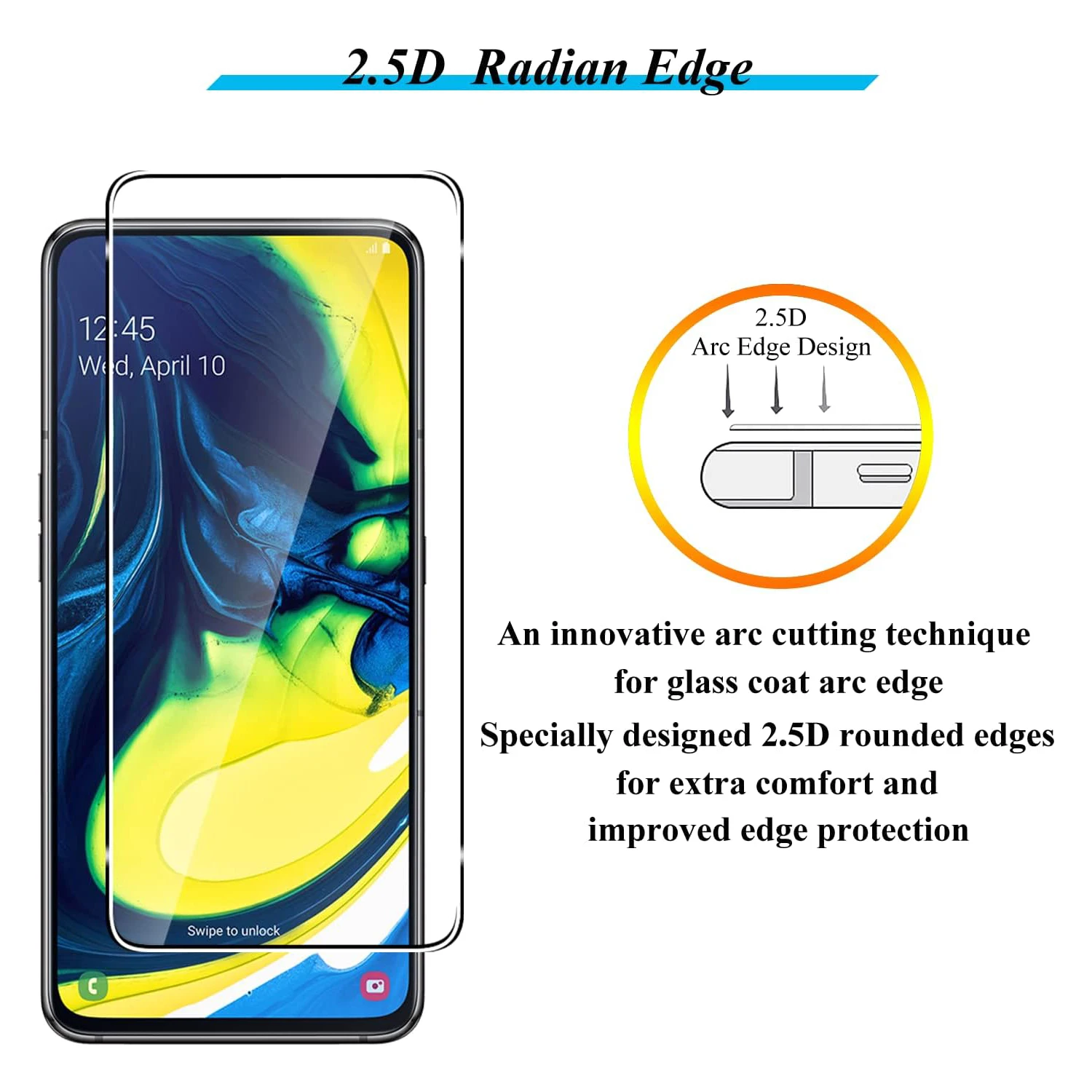 2/3/4Pcs 9H Tempered Glass For Samsung Galaxy A80 Screen Protector Glass Film