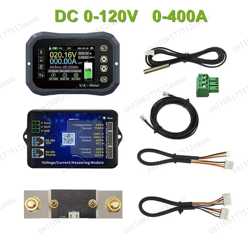 KG140F Bluetooth Battery Monitor DC 0-120V 100A/400A Coulomb Meter Voltage Current Capacity Tester