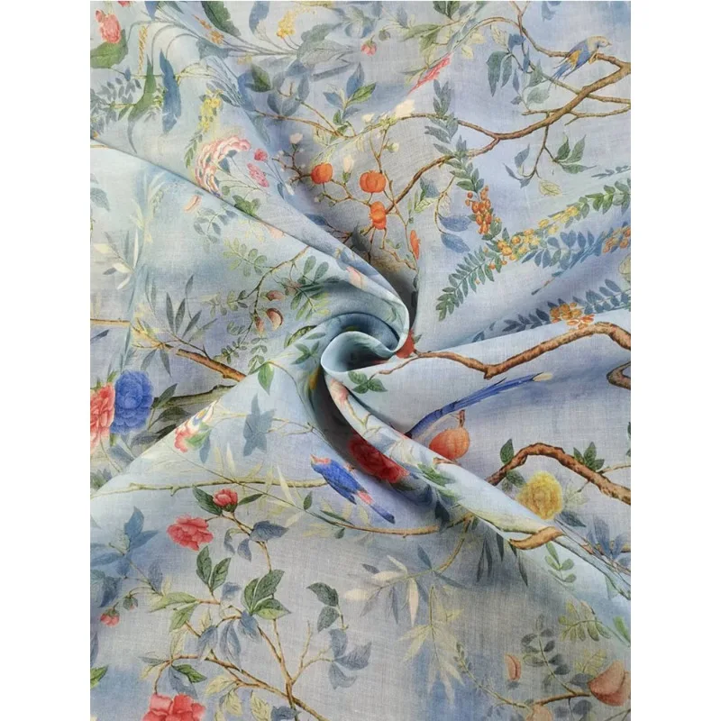 ZFYM-Robe longue en tissu imprimé et teint ramie, conception de motifs, vêtement de haute qualité, vente en gros, été