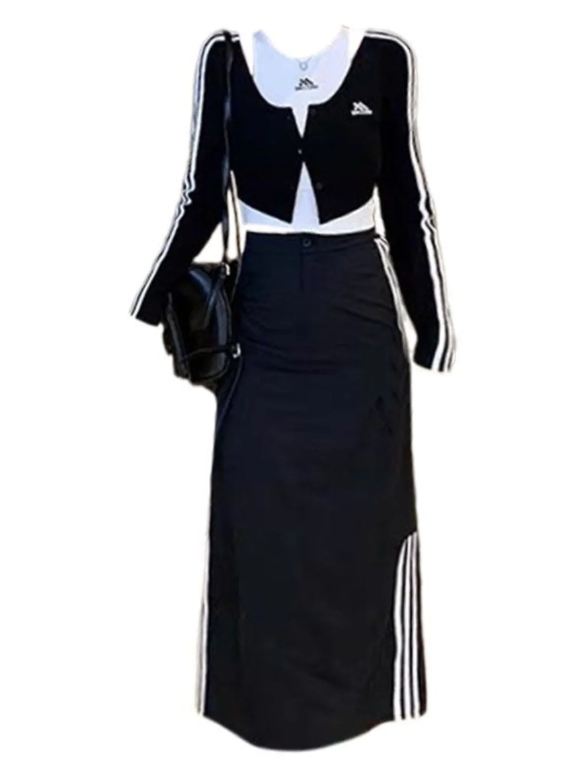 

plus Size Spring Spor ort Tank Top And High Waist Skirt Slimming Set for Women Faionable Tee Piece Ensemble