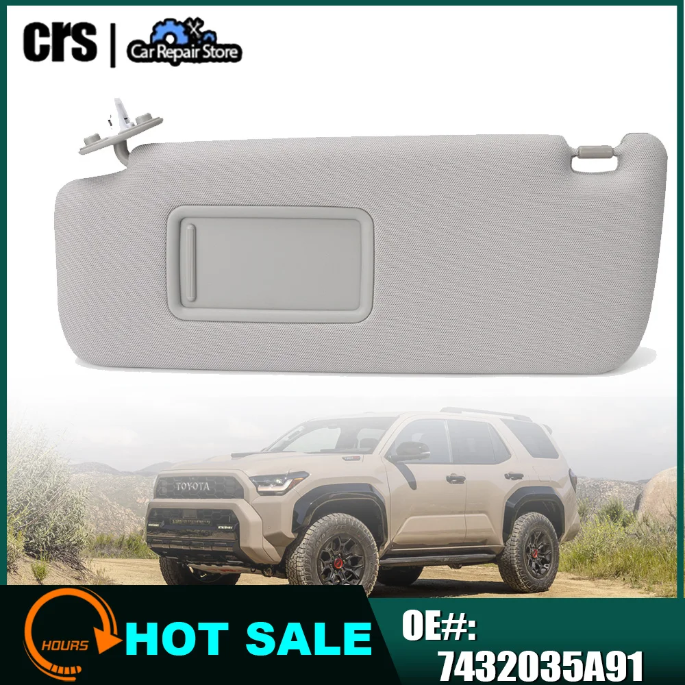 

Left Right Side Car Sun Visors Gray With Wire No Lamp 7432035A91 7432035A90B1 7432035A91B1 For 2010-2022 Toyota 4runner