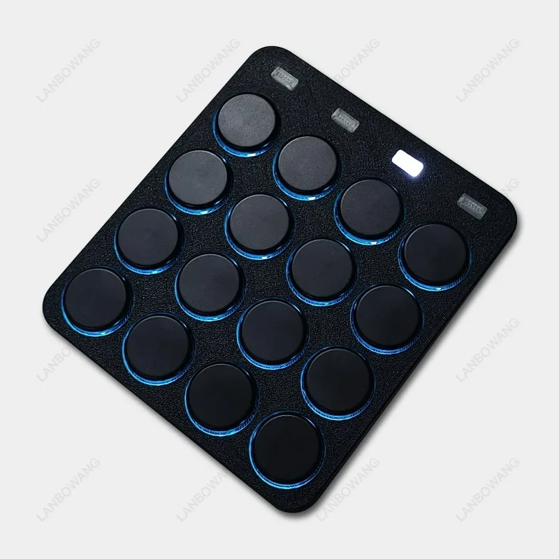 Low Profile Mechanical QMK Pad 4x4 16 Key MIDI Controller Custom Shortcut Keyboard For Live Music Production Equipment