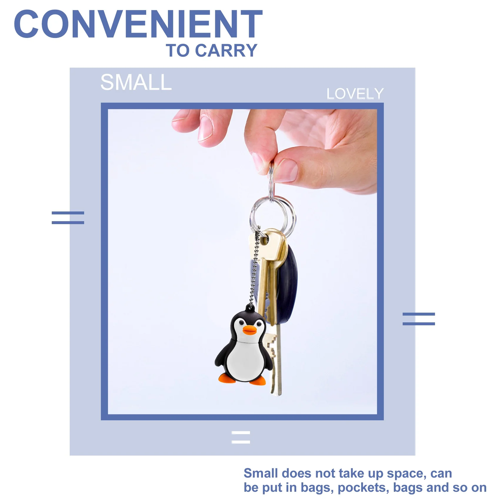 NEW DT85-16GB Novelty Cute Baby Penguin USB 2.0 Flash Drive Data Memory Stick Device - Black and White