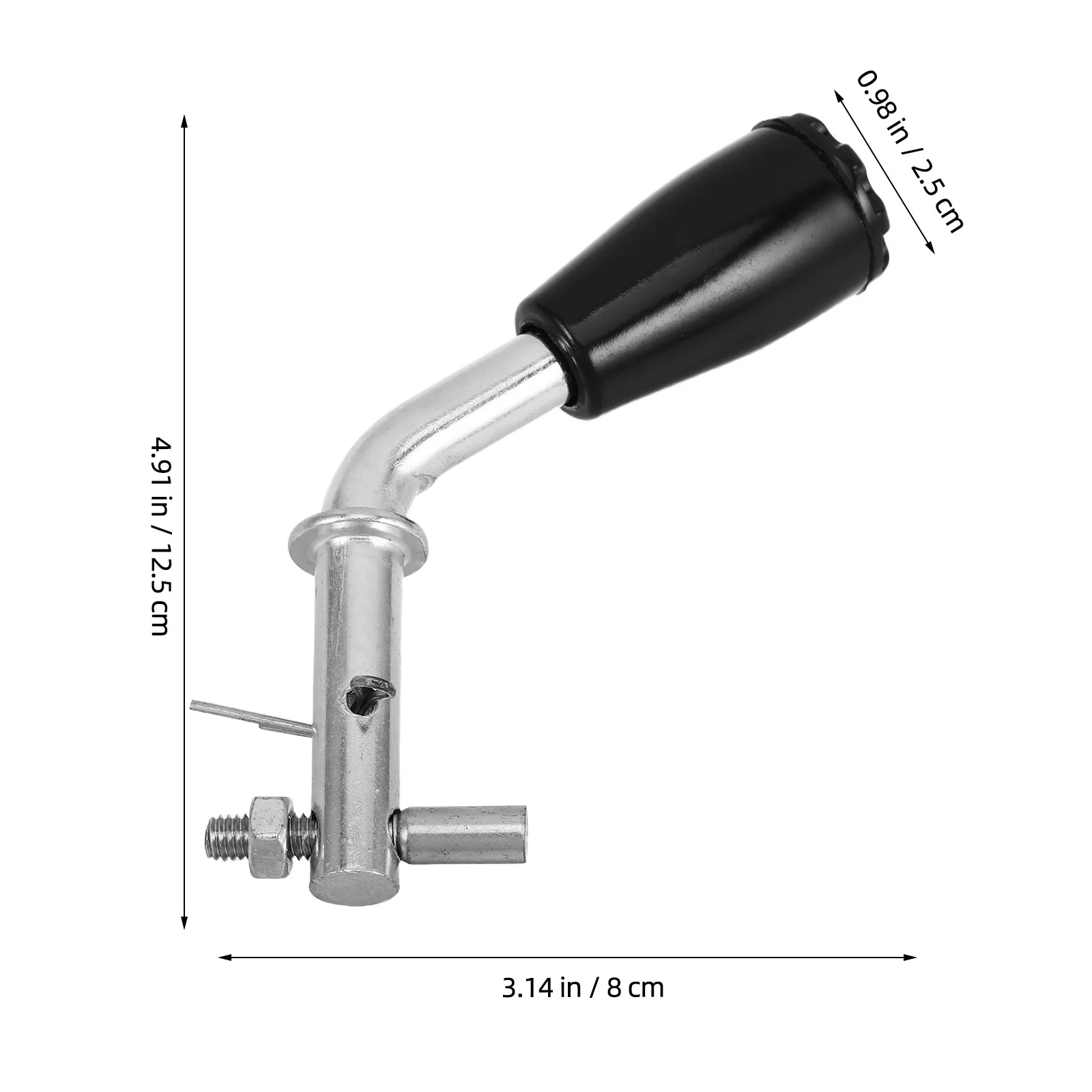 Fireplace Door Handle Assembly Classic Heat Resistant Stove Handle for Wood Coal Boilers Furnace Easy Opening Closing Stable