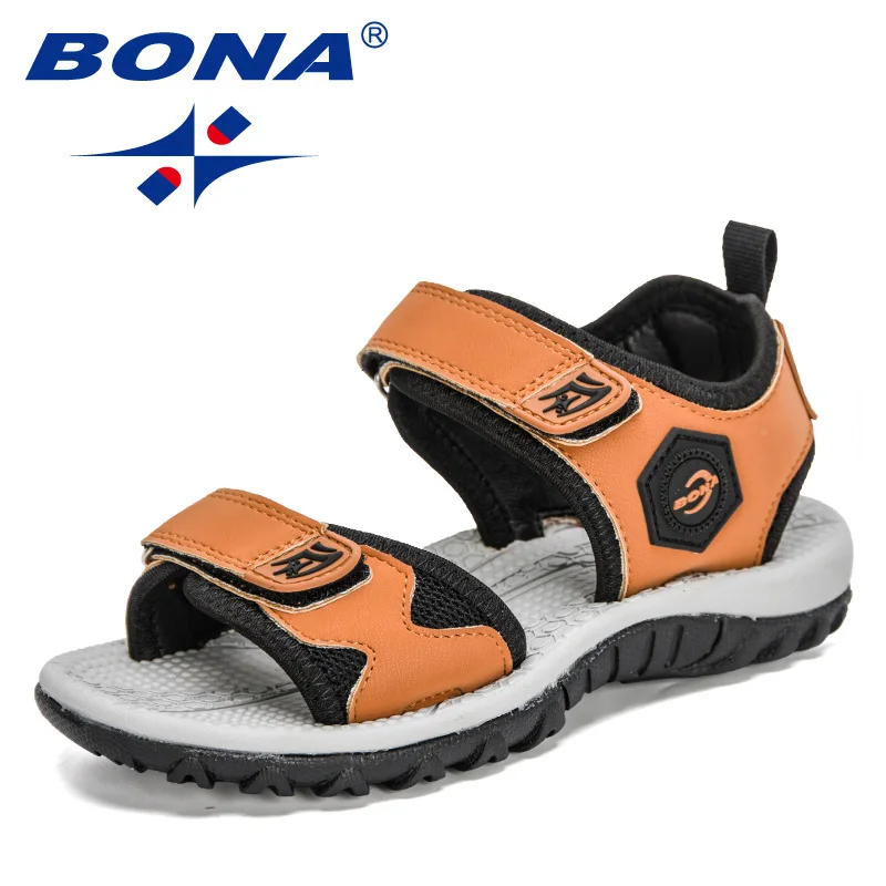 

BONA 2022 New Designers Sport Sandals Children Summer Shoes Non-slip Soft Bottom Beach Sandals for Kids Comfortable Shoes Child